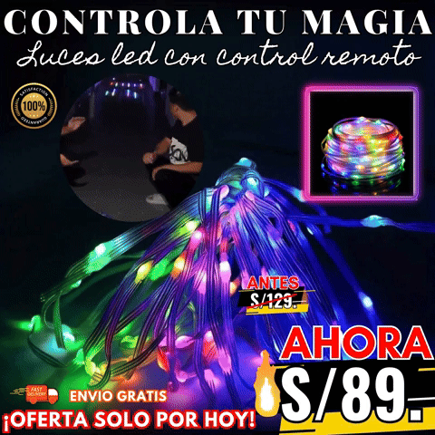 LUCES LED NAVIDEÑAS CON CONTROL REMOTO