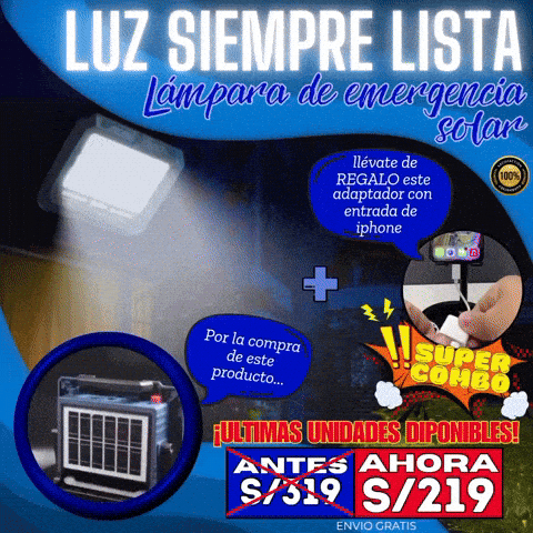 LÁMPARA DE EMERGENCIA SOLAR