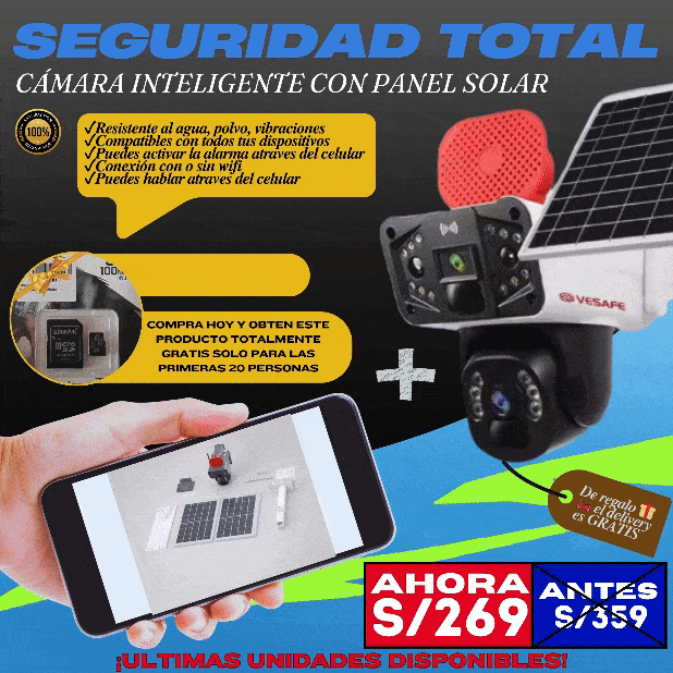 CAMARA INTELIGENTE CON PANEL SOLAR