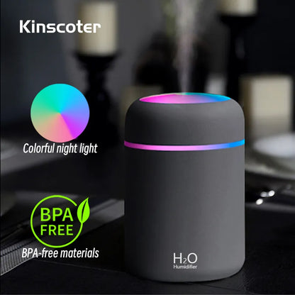 Humidificador de aire H2O de 300ml, difusor de Aroma portátil Mini USB con niebla fría para dormitorio, hogar, coche, purificador de plantas, Humificador