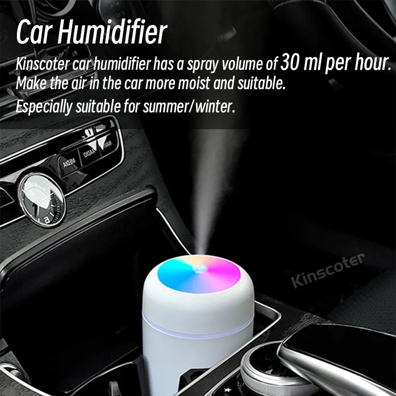 Humidificador de aire H2O de 300ml, difusor de Aroma portátil Mini USB con niebla fría para dormitorio, hogar, coche, purificador de plantas, Humificador