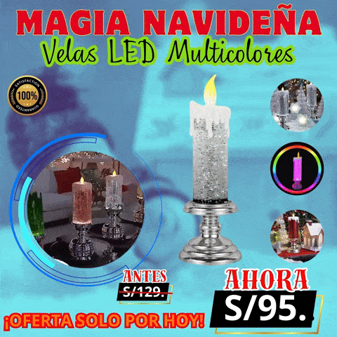 VELAS LED NAVIDEÑAS MULTIFUNCIONAL