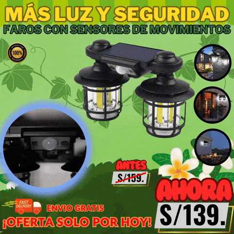 FAROS SOLARES CON SENSORES DE MOVIMIENTO