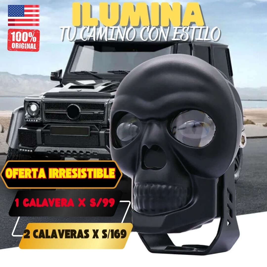 LUCES LED DE CALAVERA CON 5 FUNCIONES DE LUZ