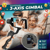 ESTABILIZADOR INTELIGENTE GIMBAL NEGRO, DE 3 EJES PARA CELULARES