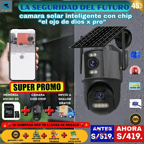 CAMARA SOLAR INTELIGENTE CON CHIP "EL OJO DE DIOS XPRO"
