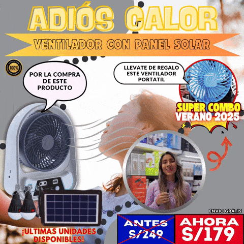 VENTILADOR CON PANEL SOLAR