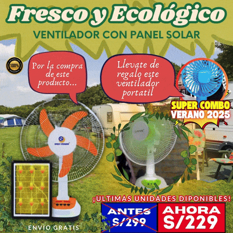 VENTILADOR CON PANEL SOLAR