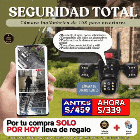 CÁMARA INTELIGENTE 4K DE 4 LENTES