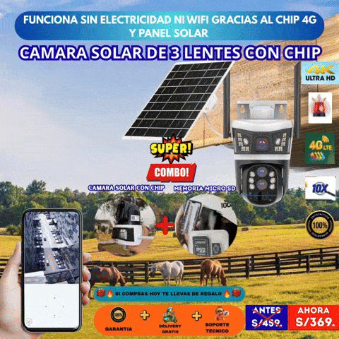 CAMARA DE 3 LENTES CON CHIP