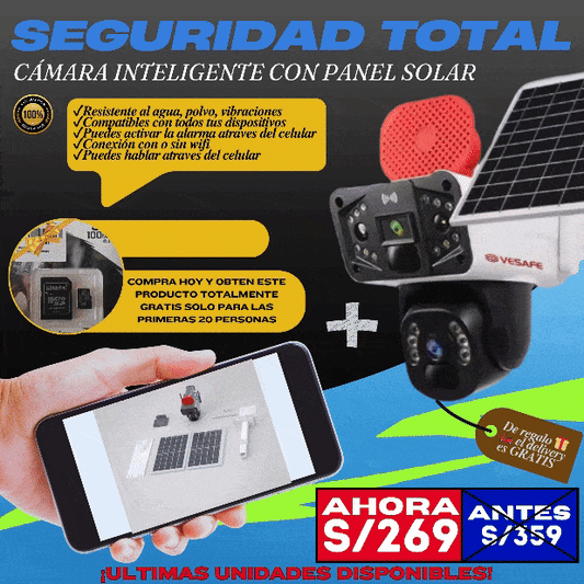 CAMARA INTELIGENTE CON PANEL SOLAR