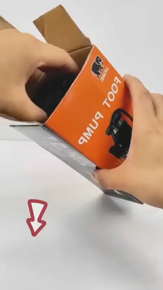 Bomba de inflado de pie con válvula multifuncional