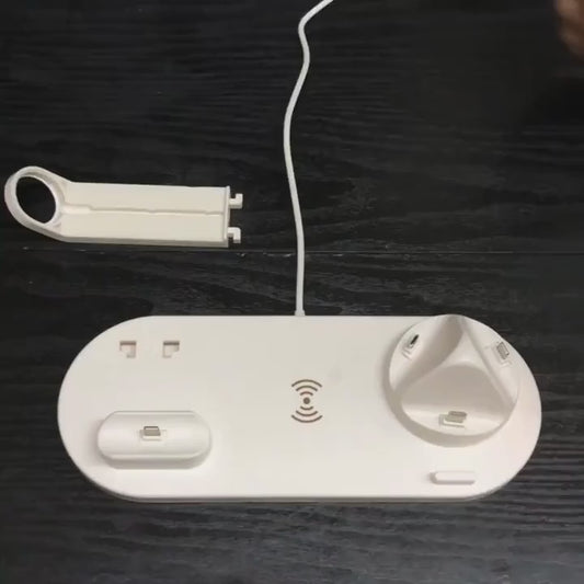 Cargador inalámbrico 5 en 1 para iPhone 14 13 12 11X8 Apple Watch Airpods cargadores de teléfono de escritorio estación de carga rápida